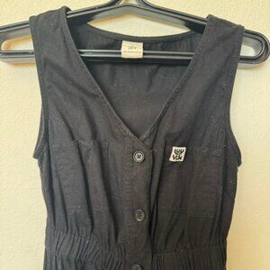 Lucy and Yak Black Buttondown Jumpsuit